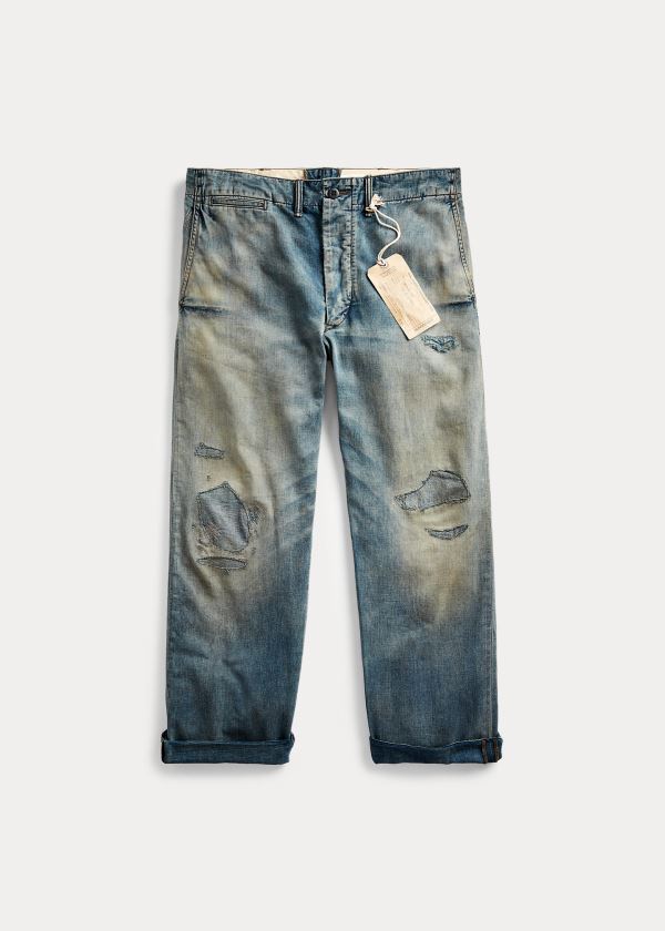 Men's Ralph Lauren Repaired Field Jeans | 069243LGJ